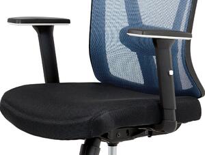Kancelářská židle KA-H110 BLUE látka černá, síťovina modrá