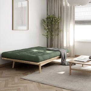 Zelená Pohovka Folk Sofa Bed Clear lacquered/Olive KARUP DESIGN