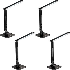 Tectake stolní lampa, LED, stmívatelná, skládací, 14W - Sada 4 kusů