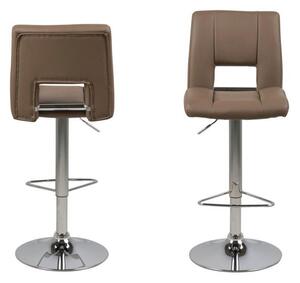 ACTONA Sada 2 ks − Barová židle Sylvia − hnědá 115 × 41,5 × 52 cm