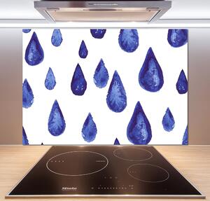 Panel do kuchyně Modré kapky pl-pksh-100x70-f-126312321