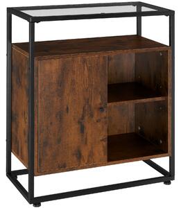 Tectake Komoda Conventry 70x38x80,5cm - Industriální dřevo tmavé, rustikální