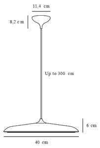Nordlux 2420223003 Artist 40, moderní černé závěsné svítidlo LED 24W, 3000K, průměr 40cm