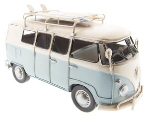 Kovový retro model autobusu Volkswagen se surfy - 27*12*16 cm