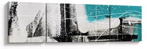Obraz - Tyrkysová abstrakce (170x50 cm)