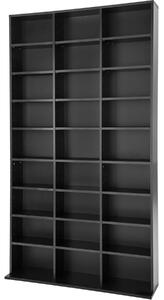 Tectake Regál Christel 180x102x23,5cm - černá
