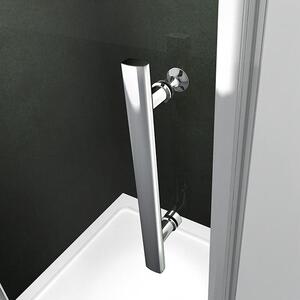 D‘Eluxe Sprchové dveře SINGLE N12J 80x185cm, pivotové, čiré sklo, 6mm