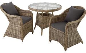 Tectake Hlin�kov� ratanov� sedac� souprava Z&uuml;rich 2+1 - p��rodn�