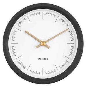 KARLSSON Nástěnné hodiny Dense černé 12,5 x 12,5 cm