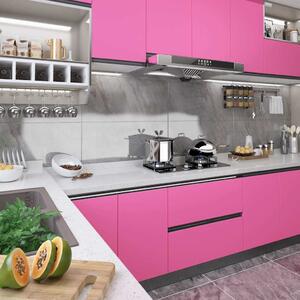 Samolepící tapeta na nábytek růžová vysoký lesk 500 x 90 cm PVC 326146