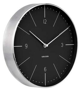 KARLSSON Nástěnné hodiny Normann Numbers černé 27,5 x 27,5 cm