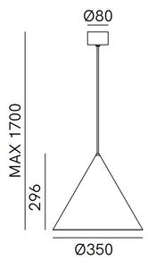 Il Fanale 286.13.OOB Cone, venkovní závěsné svítidlo antická mosaz/bílé sklo, 1xE27 max 15W, prům. 35cm, IP55