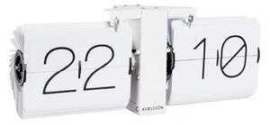 KARLSSON Překlápěcí hodiny No Case bílé 36 x 14 cm