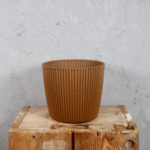 Prosperplast plastový květináč Milly round eco wood Ø 17 cm