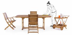 Rozkládací zahradní stůl Noemi 150 - 200 x 90 cm