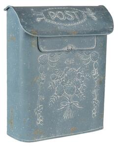 Modro šedá retro poštovní schránka No. 12 - 26*11*31 cm