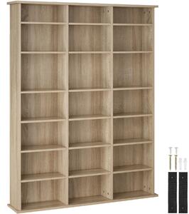 Tectake Regál Stevie 105,5x19x136,5cm - Světlé dřevo, dub Sonoma