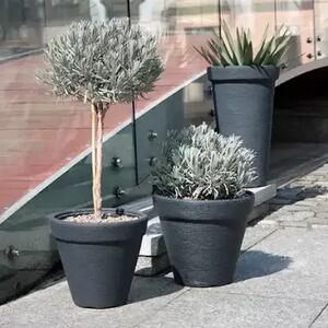 Prosperplast plastový květináč Classic antracit Ø 25 cm