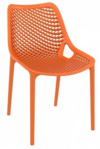 Designová jídelní židle stohovatelná Soufi, oranžová