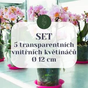SET 5 průhledných vnitřních květináčů Ø 12 cm