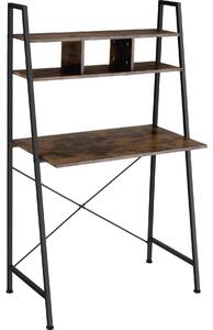 Tectake Psací stůl Exeter 85,5x46,5x140cm - Industriální dřevo tmavé, rustikální
