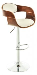Barová židle Kingston, ořech/bílá