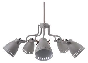 LEITMOTIV Závěsná lampa Mingle Quintet šedá 60 x 87 cm