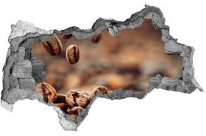 Nálepka 3D díra na zeď Zrnka kávy nd-b-49006486