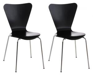 2 ks / set jídelní / konferenční židle Mendy, černá