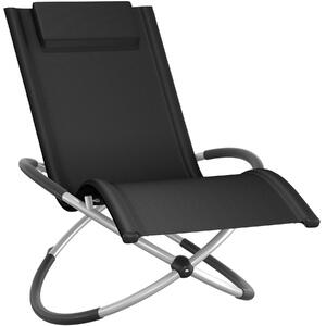 Tectake Lehátko Paulina – ergonomické a skládací s nosností 150 kg - černá