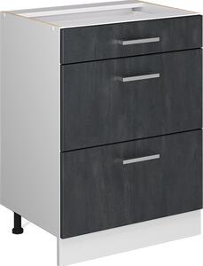 Spodní skříňka kuchyňské linky Vicco R-Line Černý beton 60 cm bez pracovní desky, Model 47572