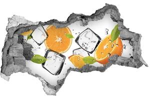 Nálepka 3D díra na zeď Pomeranče s ledem nd-b-50150012