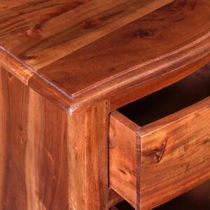Noční stolek se zásuvkami | masivní akáciové dřevo
