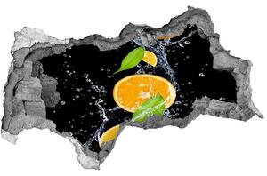 Nálepka 3D díra na zeď Pomeranče a voda nd-b-51416552
