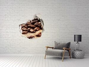 Nálepka 3D díra na zeď Zrnka kávy nd-p-122026573