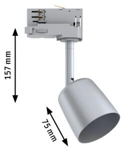 Paulmann 95530 ProRail3 Cover, stříbrný reflektor, 1x10W LED GU10, prům. 6,6cm