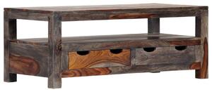 Konferenční stolek - masivní sheesham - šedý | 100x50x40 cm