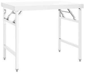 Kuchyňský skládací pracovní stůl 100 x 60 x 80 cm nerezová ocel 326157
