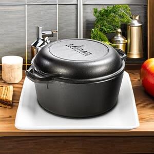 Litinový combo hrnec Double Dutch Oven Lodge 4,7 l