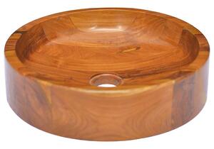 Umyvadlo masivní teak Φ40 x 10 cm 326159