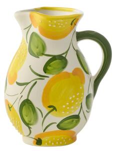 Ručně malovaný keramický džbán s citróny Lemon Pit - 17*17*21 cm / 850 ml - J-Line by Jolipa