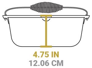 Litinový hrnec Lodge 8,5 l s poklicí a madlem