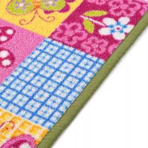 Hrací koberec se smyčkovým vlasem - vzor motýlci | 133x180 cm