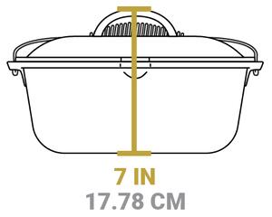 Litinový hrnec Lodge 8,5 l s poklicí a madlem