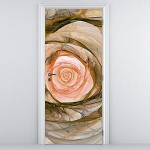 Fototapeta na dveře - růžový květ (95x205cm)