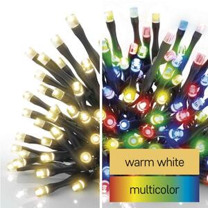EMOS LED vánoční řetěz 2v1 10m, teplá bílá/multicolor, vnitřní i venkovní, programy D4AH01