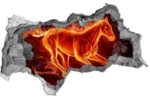 Díra 3D fototapeta na stěnu Kůň v plamenech nd-b-11746508