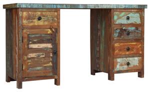 Psací stůl se skříňkami - masivní recyklované dřevo | 140x50x77 cm