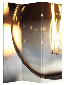 Paraván - Svítící žárovka (126x170 cm)