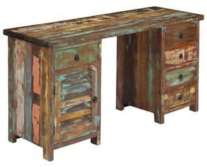 Psací stůl se skříňkami - masivní recyklované dřevo | 140x50x77 cm